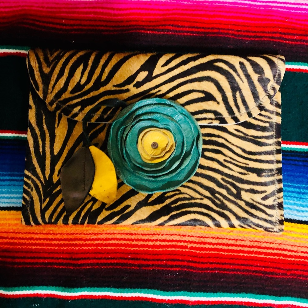 Zebra Hide Clutch